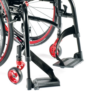 Practical portability with swing away footrests