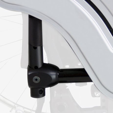 Standard: non angle adjustable (90°), non folding backrest