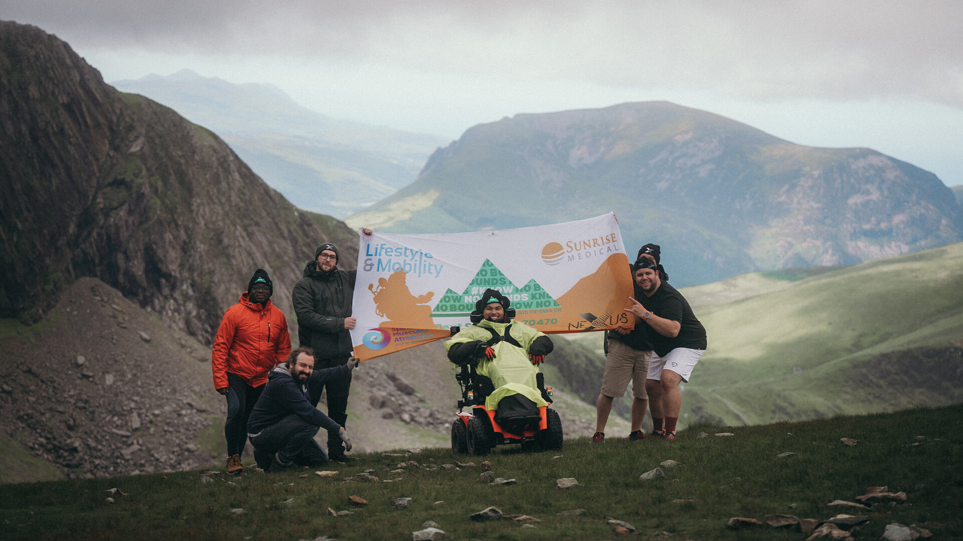 The X8 is the first power chair to reach the top of Snowdon