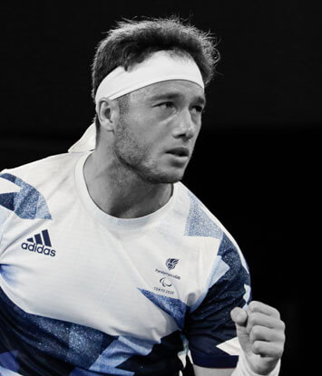 Alfie Hewett in action