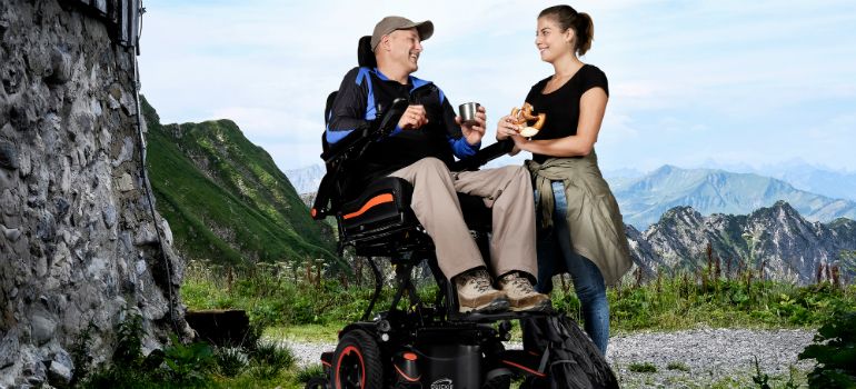 How seat elevation can give powerchair users more independence.