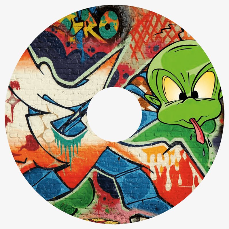 A grafitti spokeguard pattern.