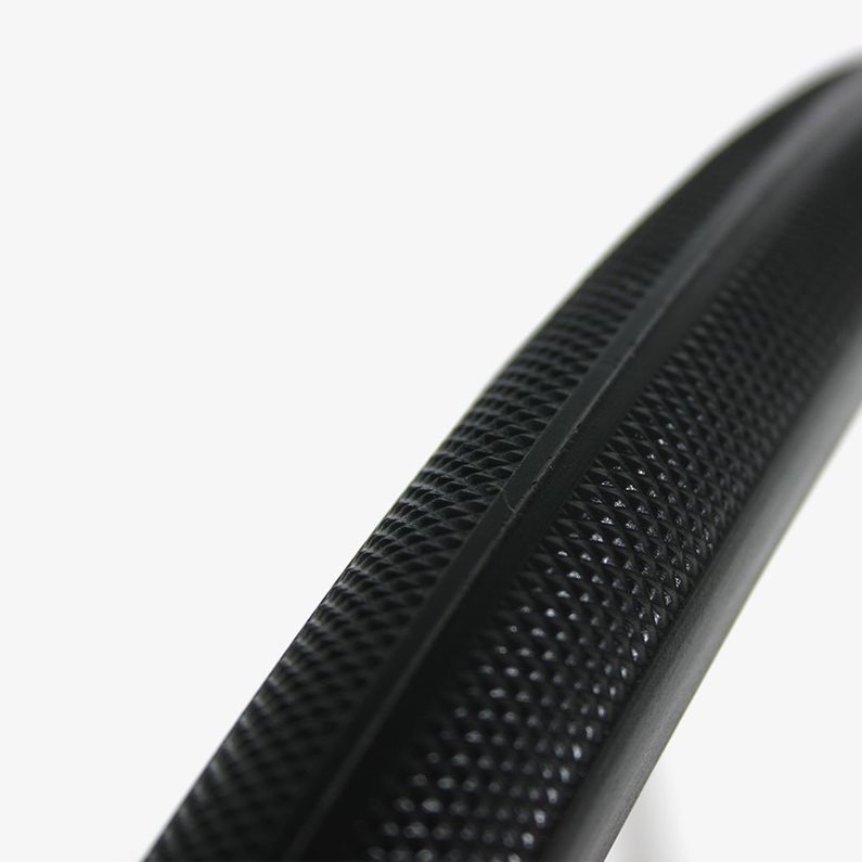Close up of a solid tyre.